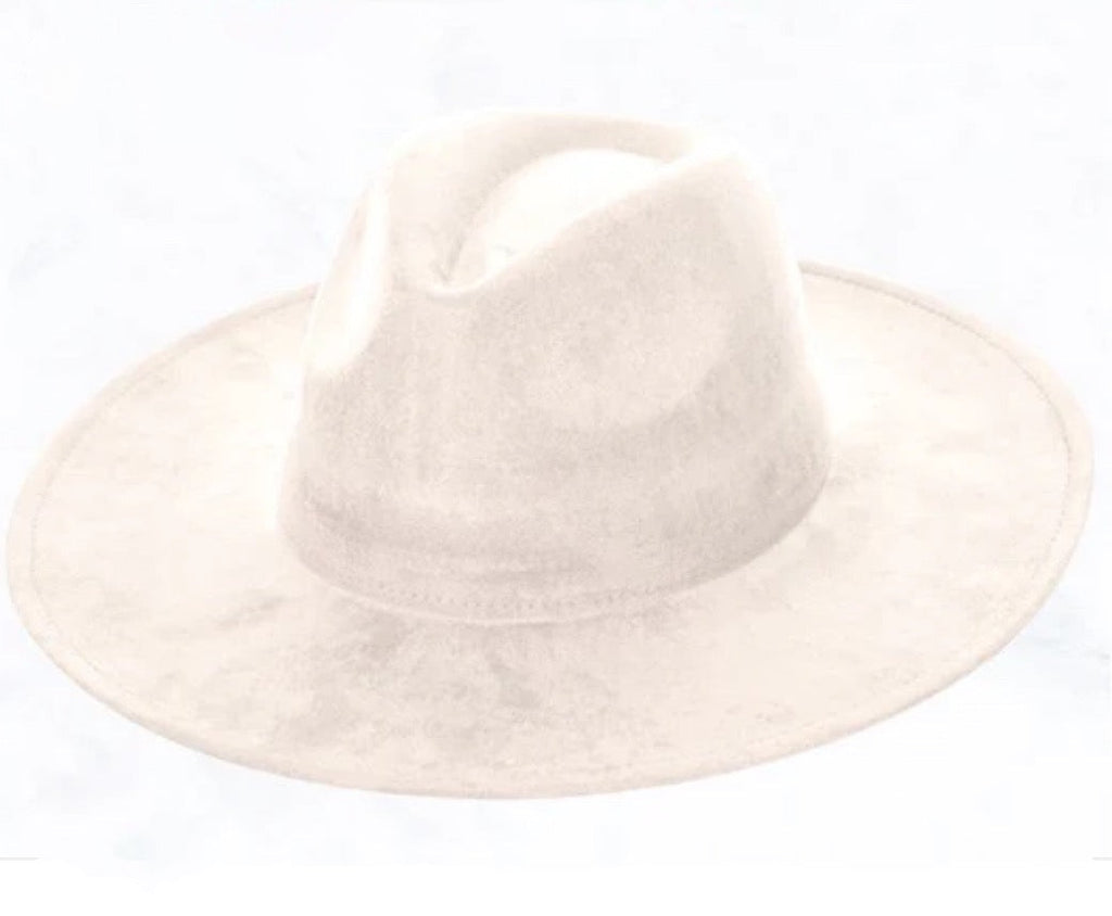 Wide Genuine Leather Bone Suede Hat Band w/ Turq 953v