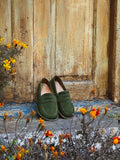 Women's Suede Leather Penny Loafers Zero Drop Wide Toe Box