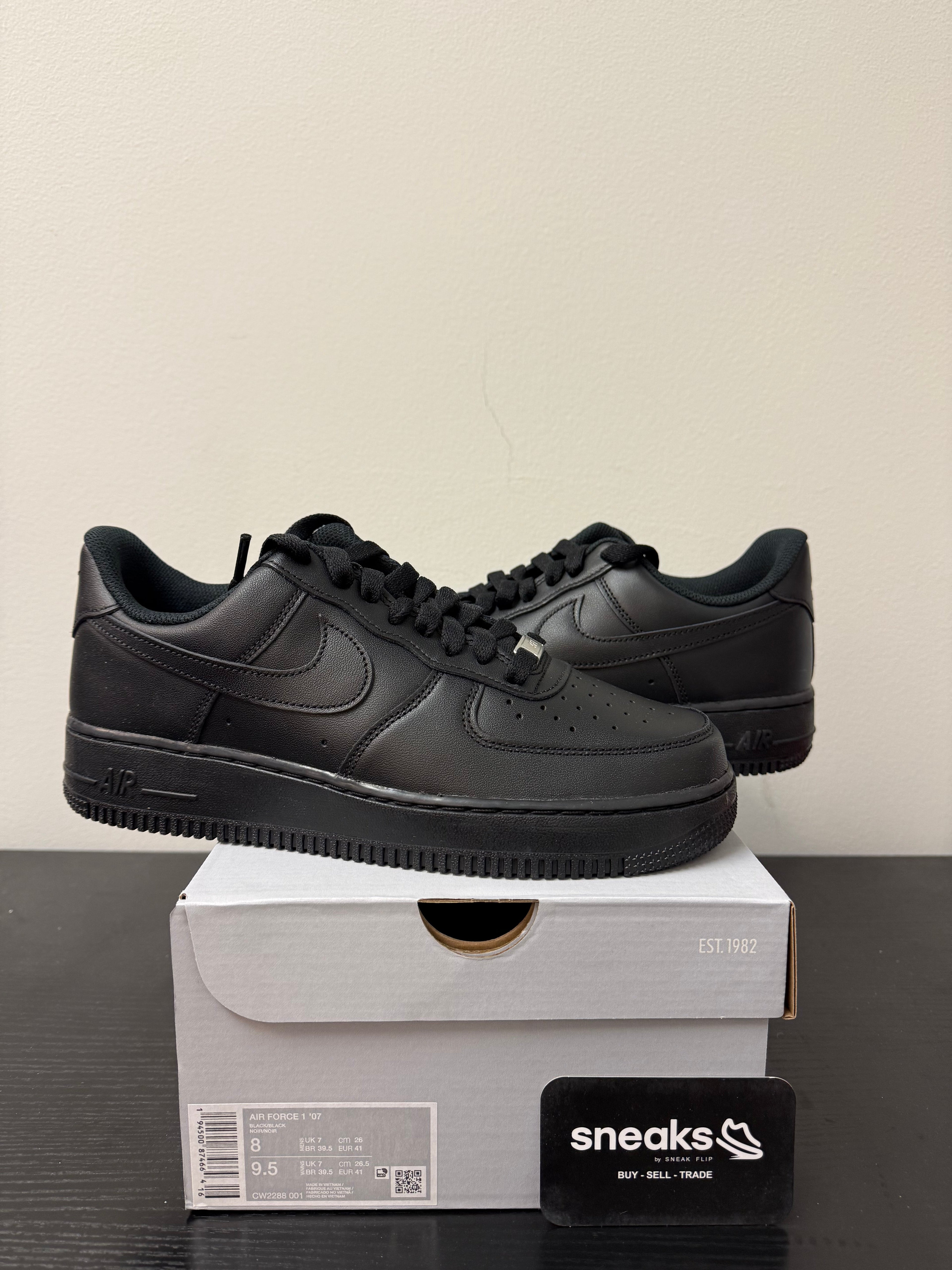 NEW Nike Air Force 1 Low '07 Black CW2288-001