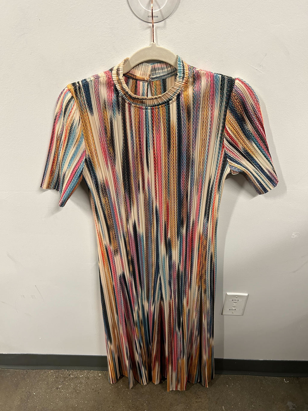 Prism Stripe Ribbed-Knit Dress