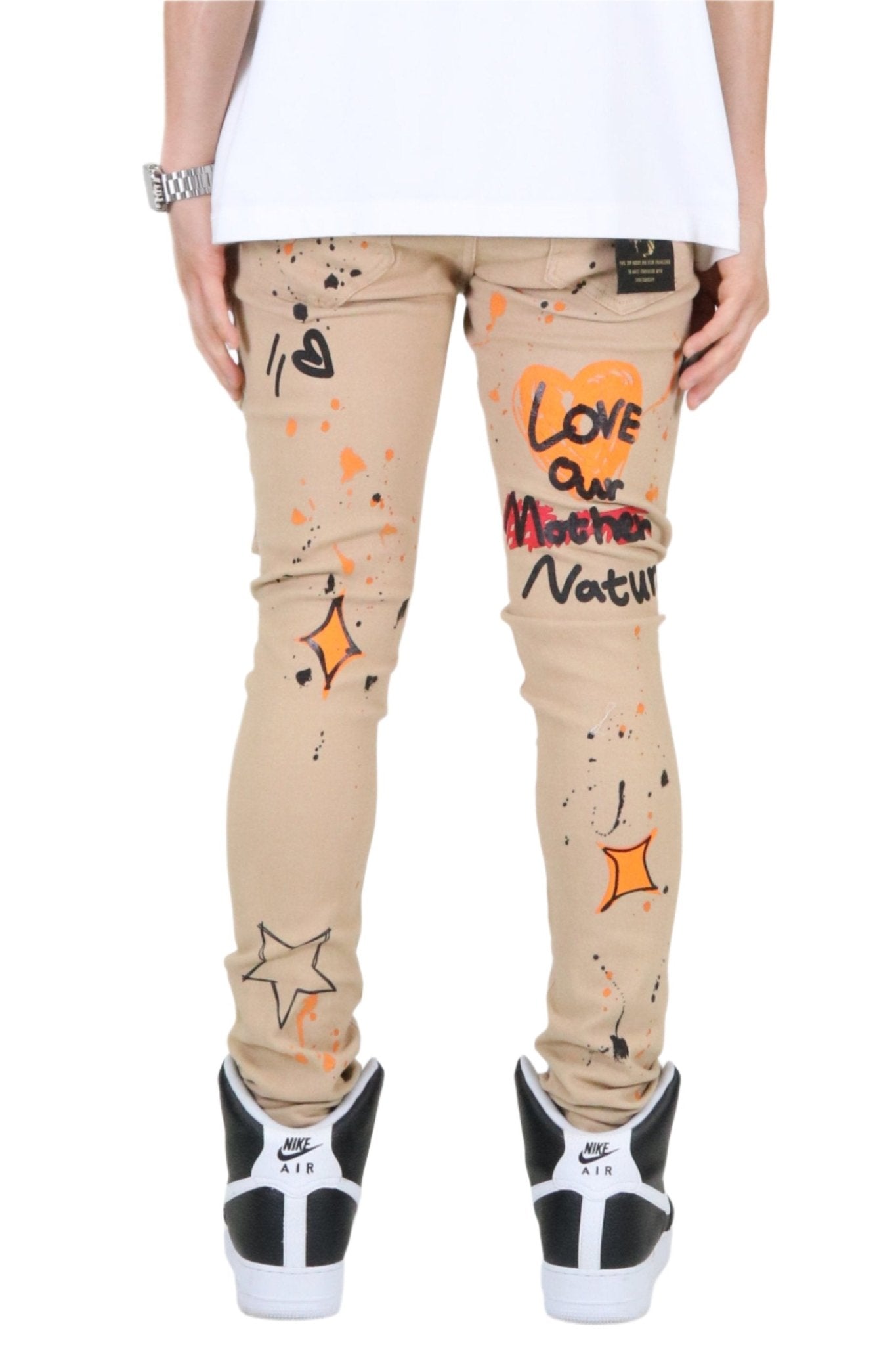 Bano Men's premium skinny twill cargo pants.