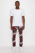 Burgundy Camo Joggers