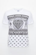 Diamond Print Money Tee-White