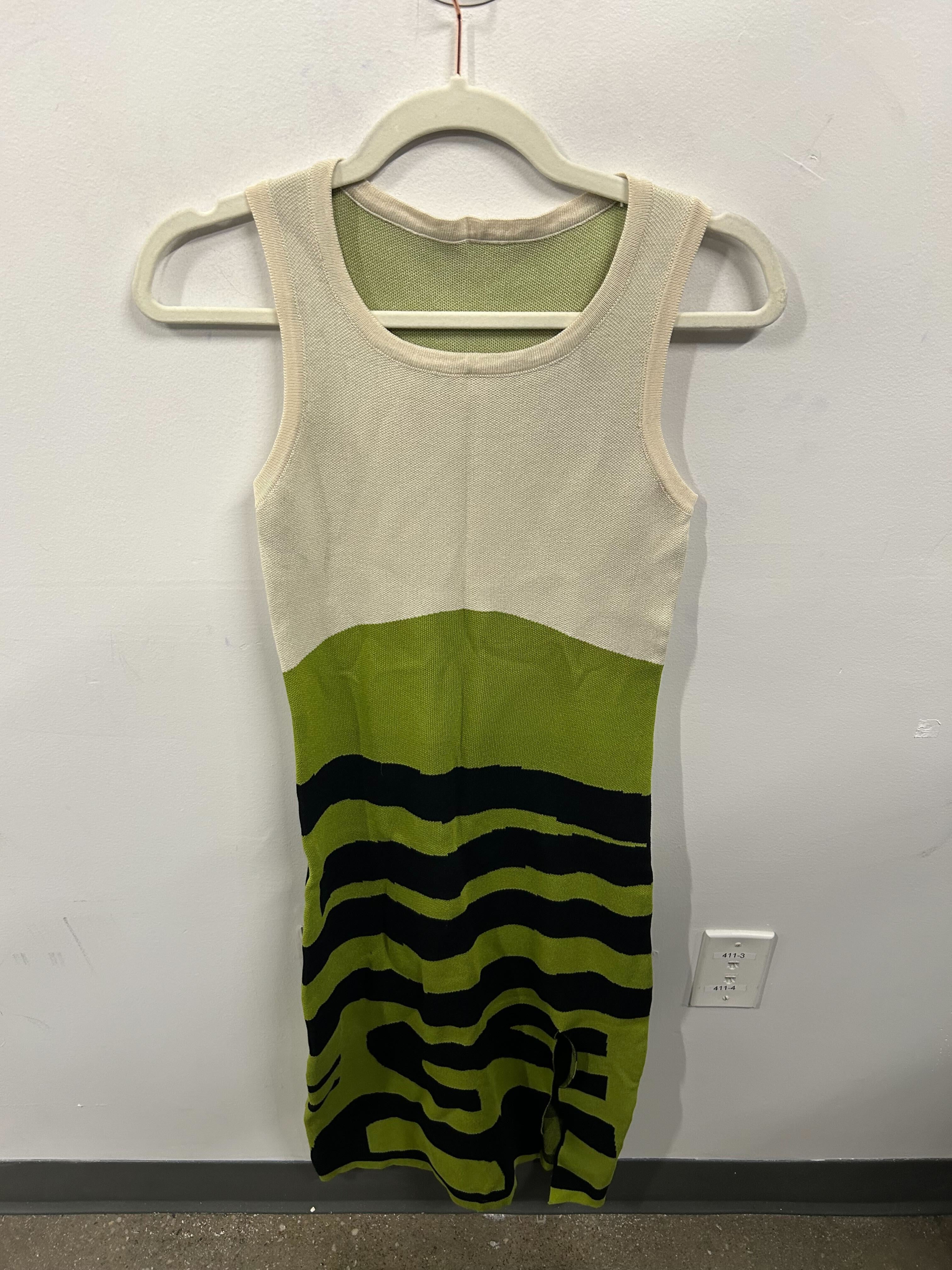 Colorblock Graphic Knit Midi Dress