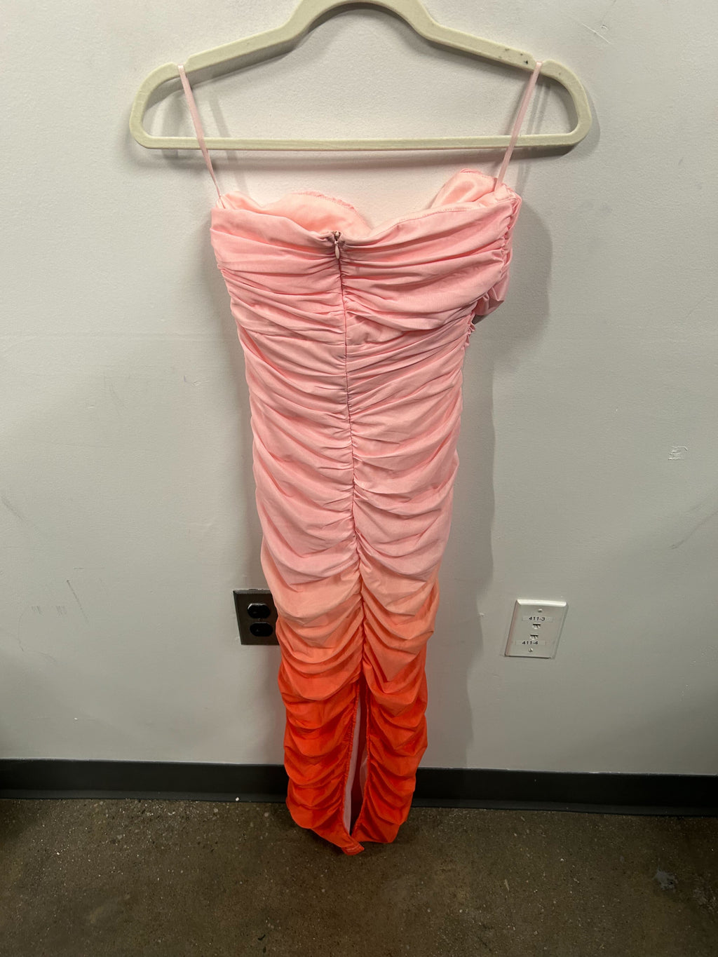 Sunset Ombre Ruched Tube Dress
