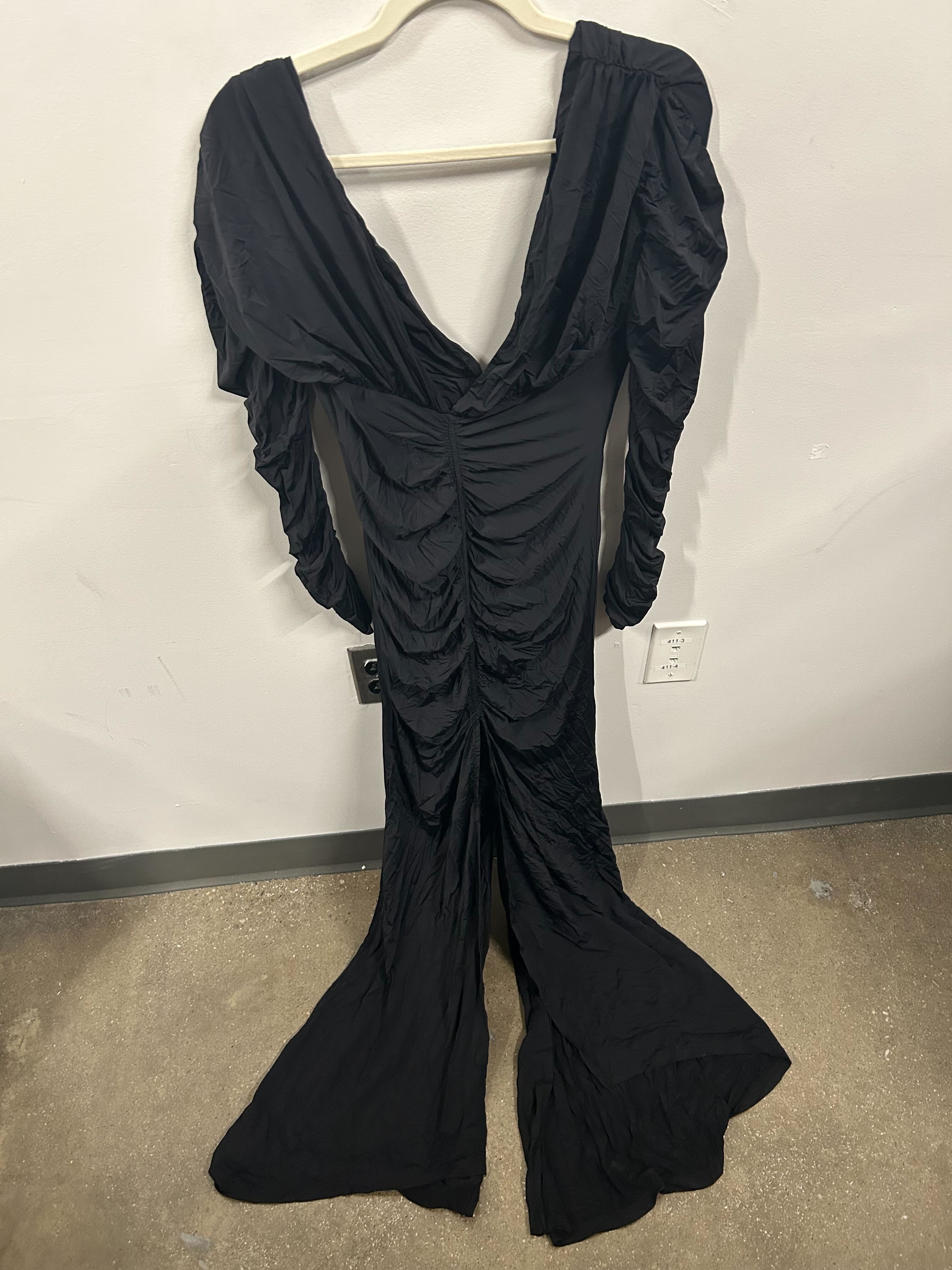 Onyx Ruched Jersey Gown