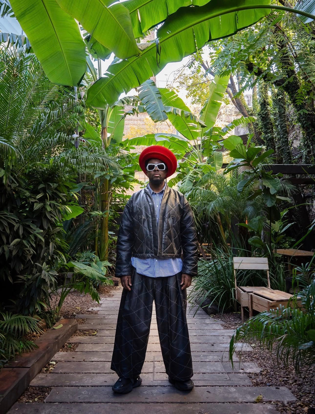 Leather Pleated Pant