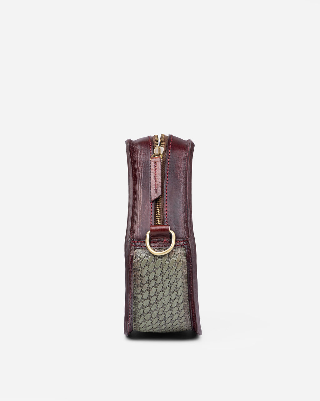 Renaissance Reverie Hand-Tooled Olive & Royal Blue Leather Bag