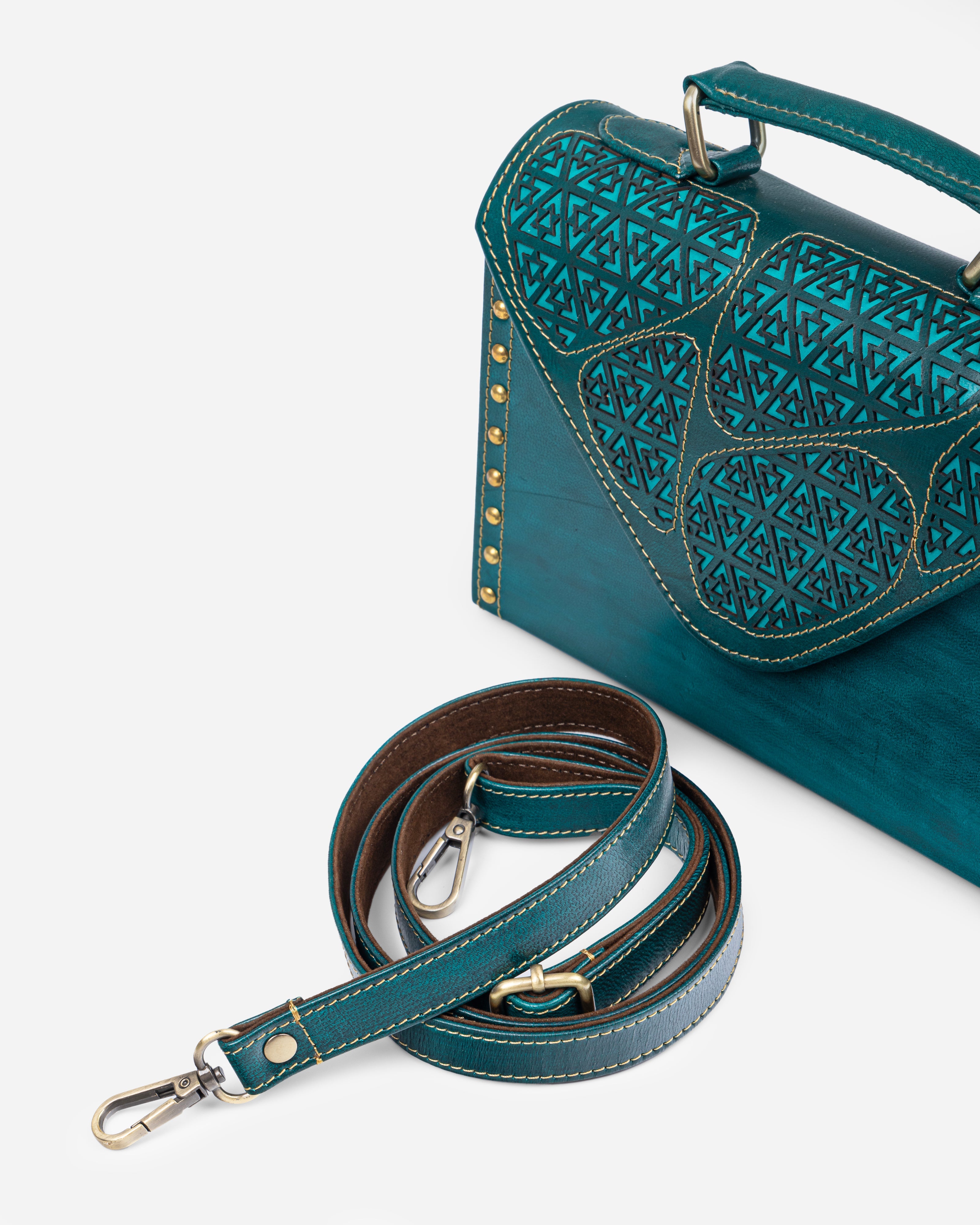 Green Verdant Voyage Crossbody Bag