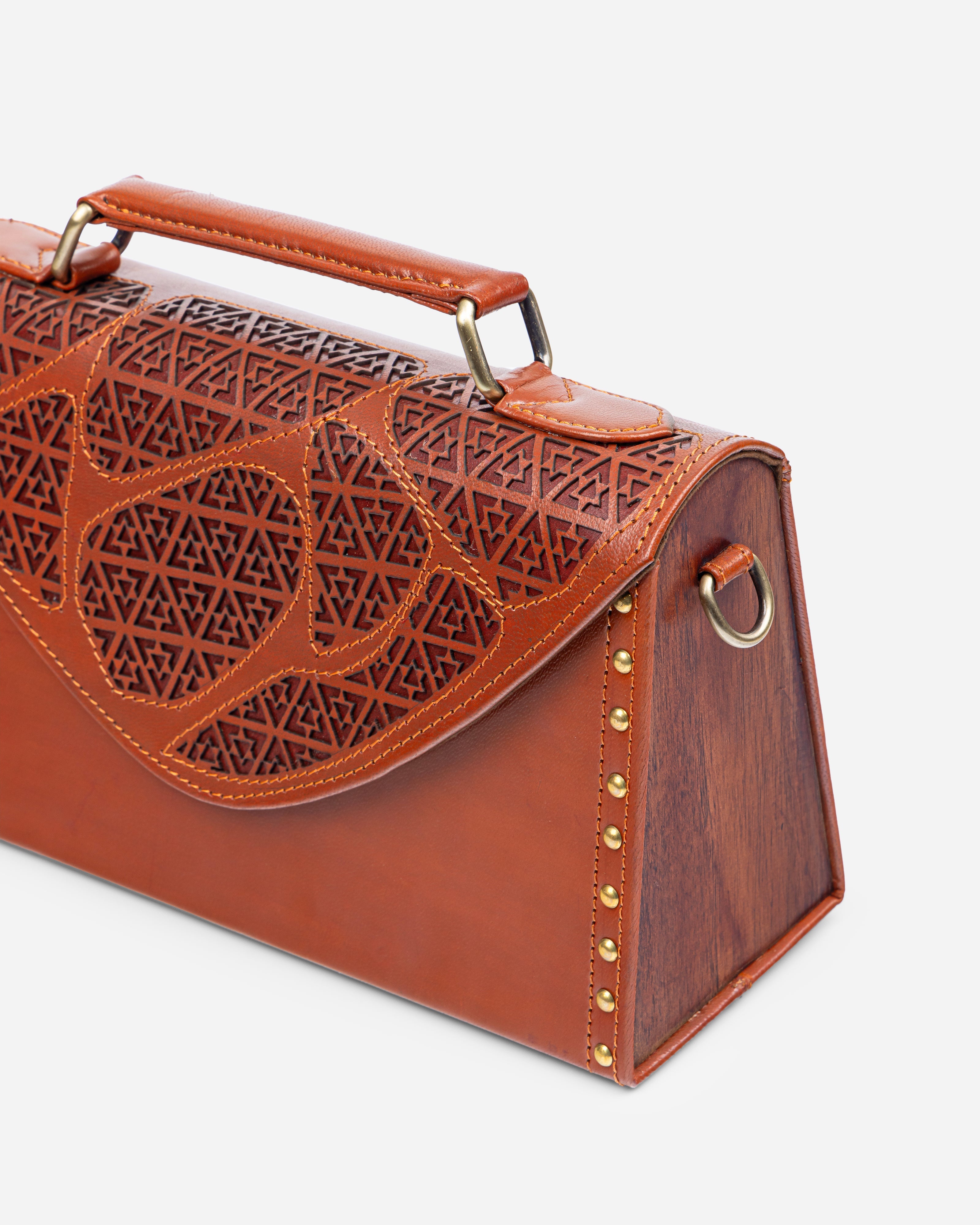 Golden Horizon Tan Crossbody Bag