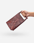 Guardian Angel Handtooled Leather Clutch Bag