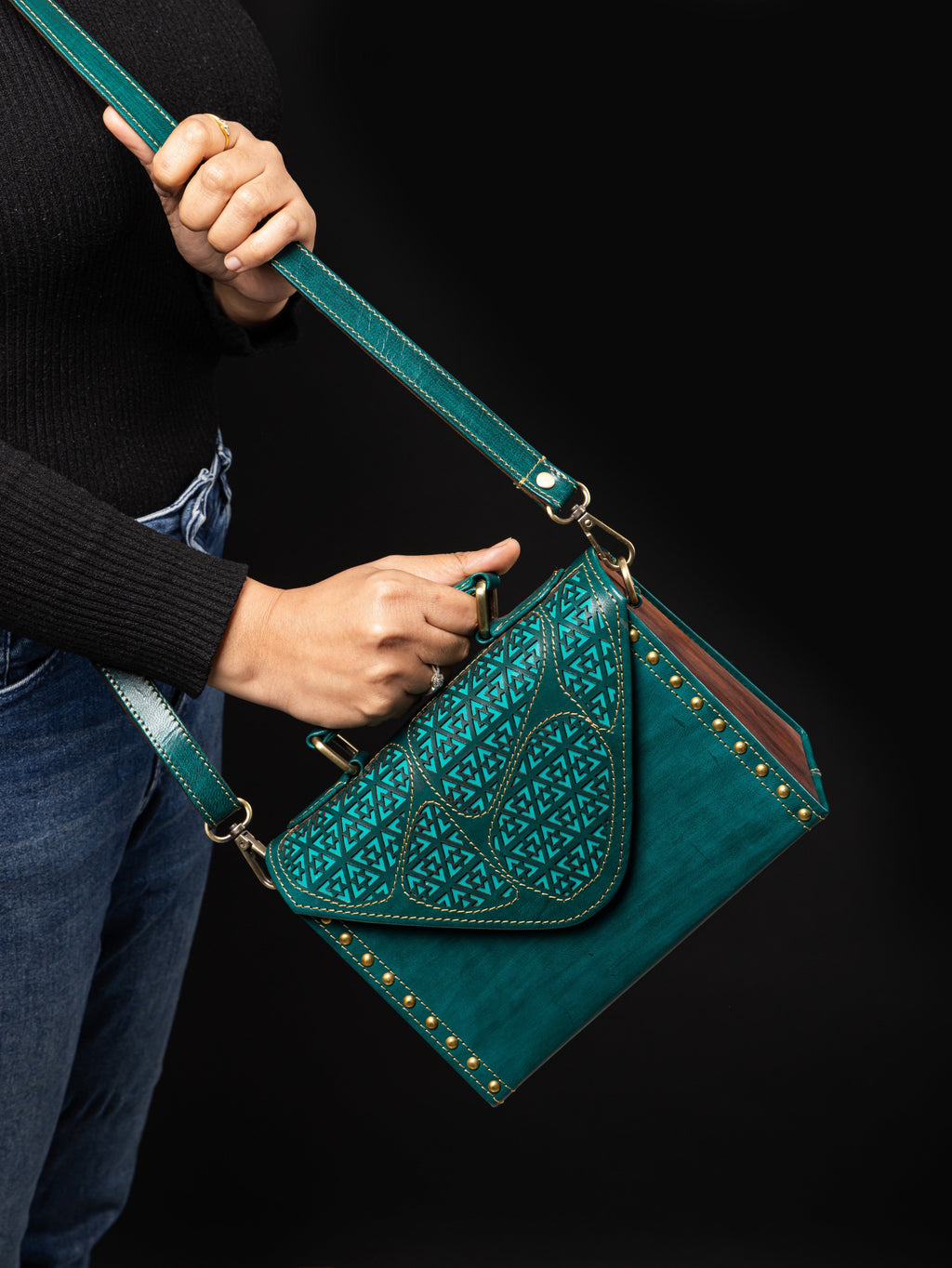 Green Verdant Voyage Crossbody Bag