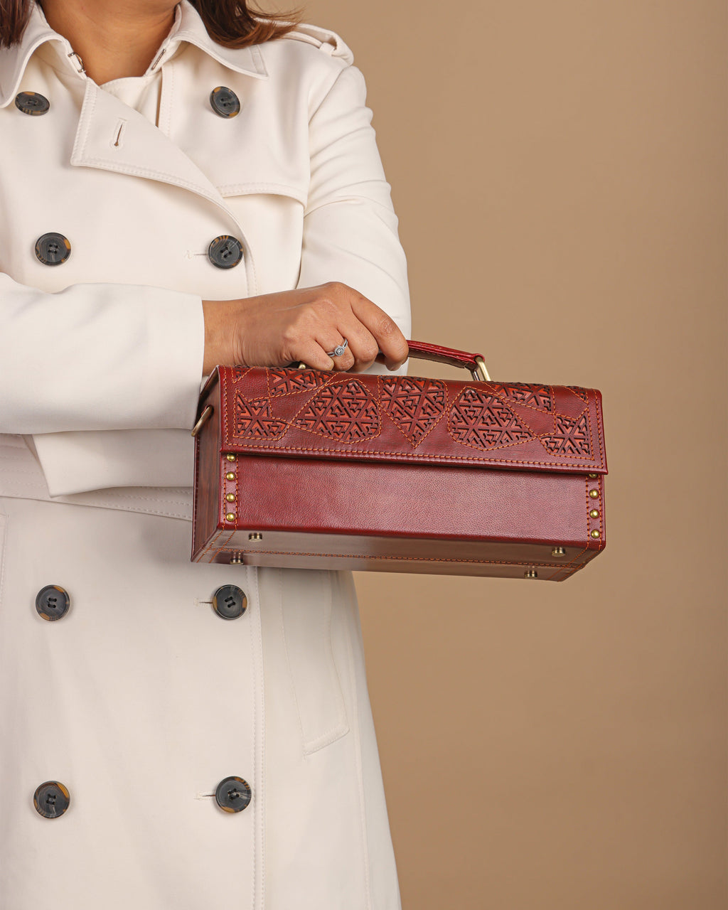 Heirloom Doctor's Bag Leather And Wood