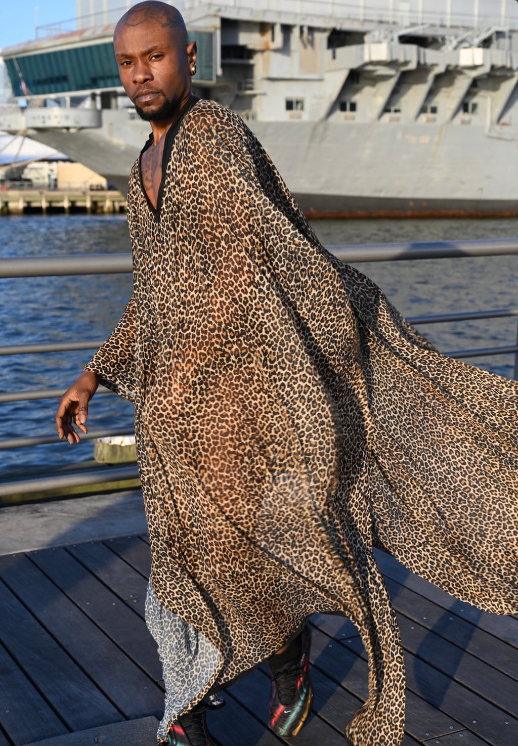 Leopard Print Kaftan