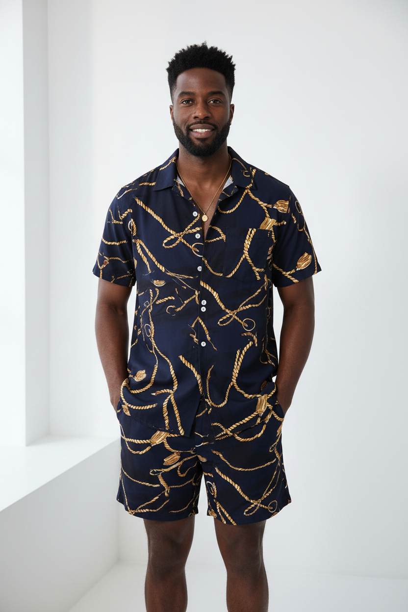 Dark Casual Print Set