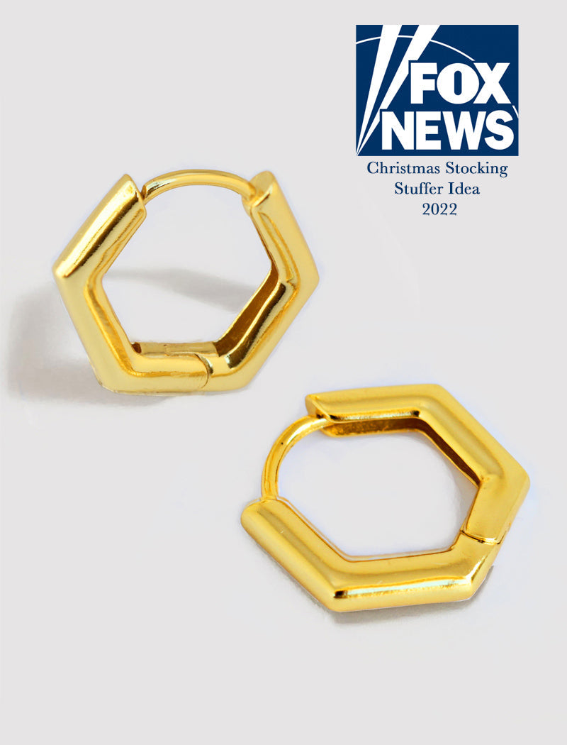 INNOVATE Hexagon Mini Hoop Earrings