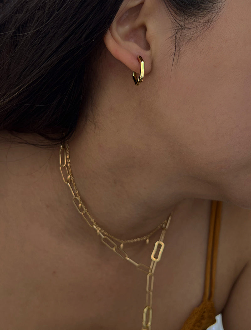 INNOVATE Hexagon Mini Hoop Earrings