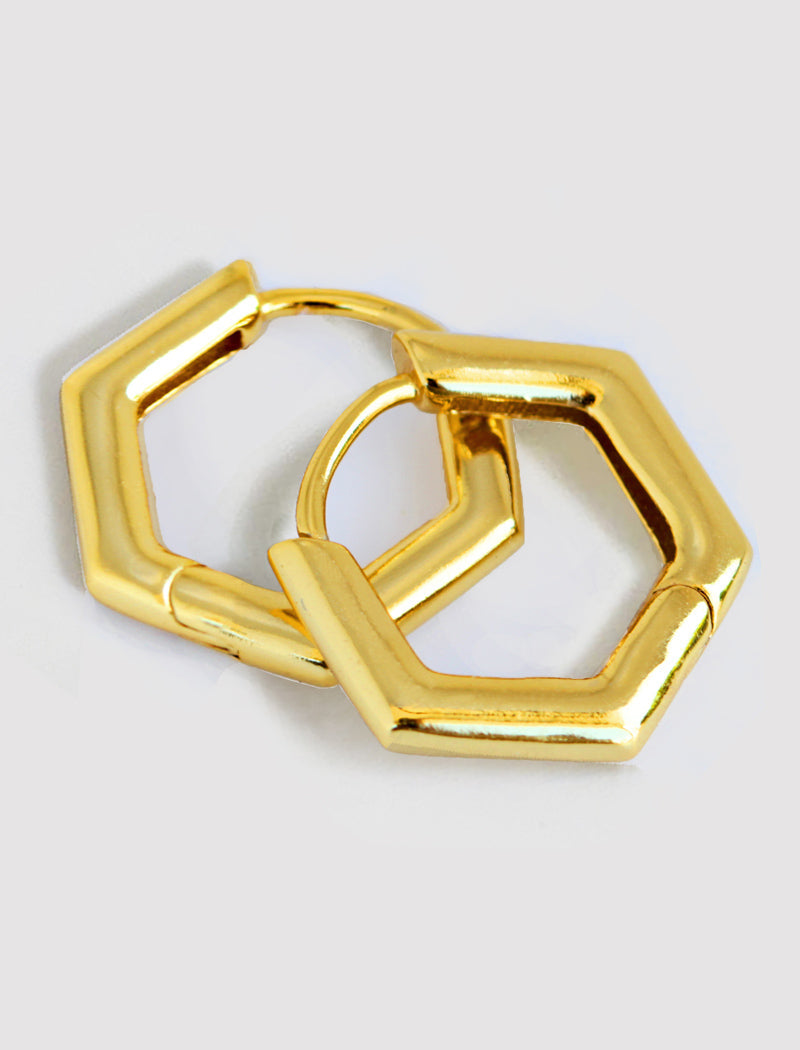 INNOVATE Hexagon Mini Hoop Earrings