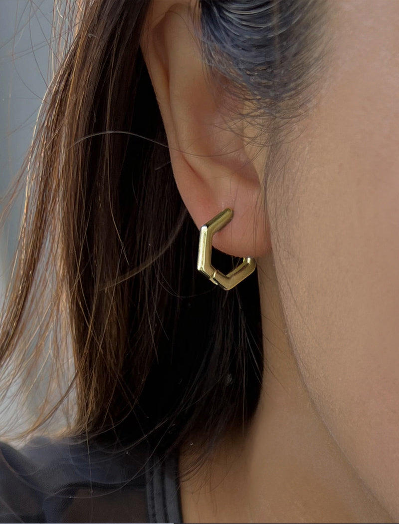 INNOVATE Hexagon Mini Hoop Earrings