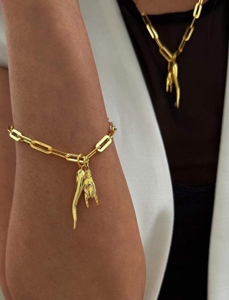 ITALIAN HAND Bracelet Charm Only