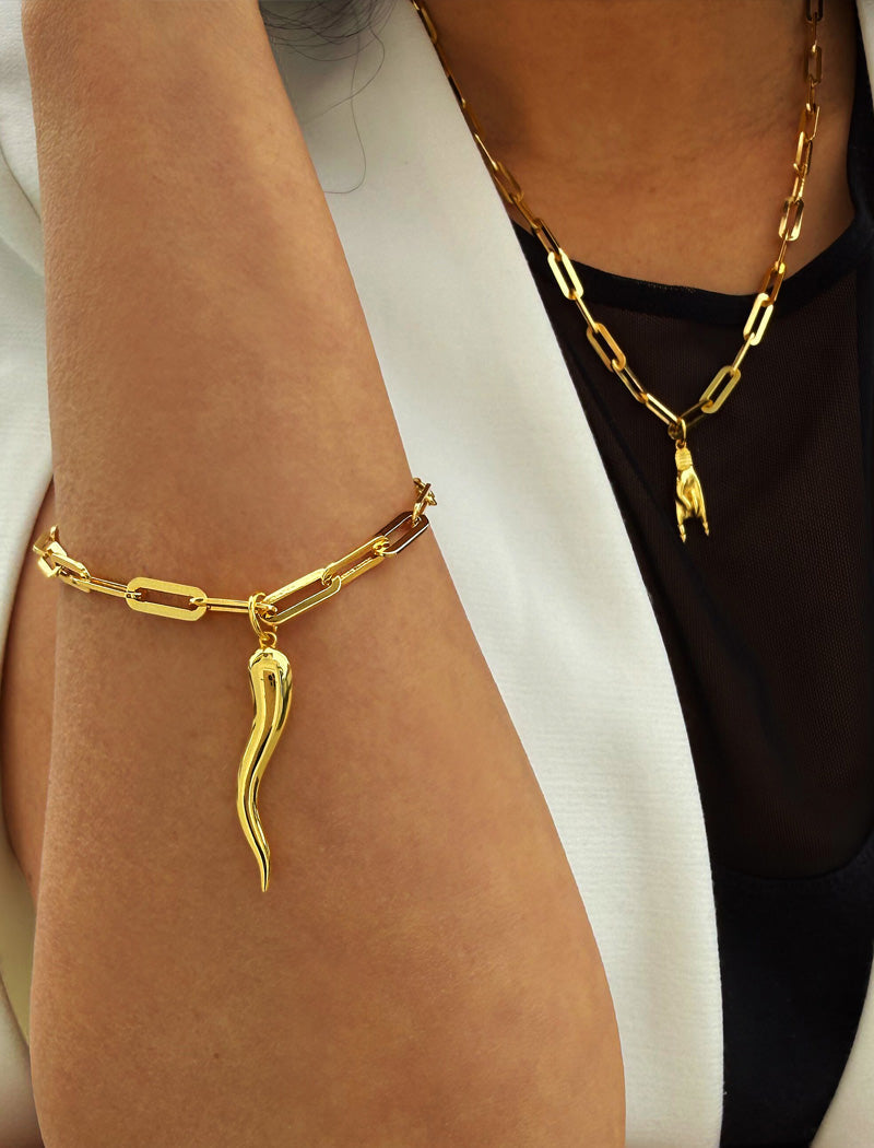 ITALIAN HORN Bracelet Charm Only