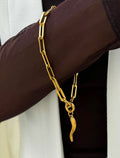 ITALIAN HORN Charm Medium Chain Bracelet