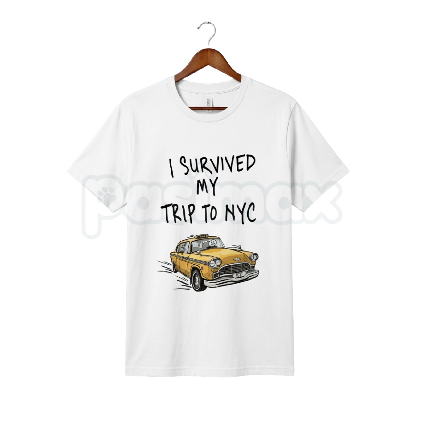 "I Survived My Trip To NYC" Funny T-Shirt – Retro New York City Souvenir Graphic Tee, Premium 100% Cotton Sarcastic Travel Top, Soft Lived-In Heavyweight Urban Humor, Made in USA