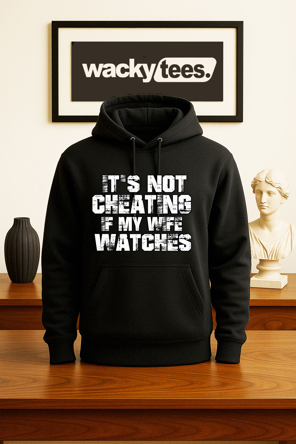 Its Not Cheating If My Wife Watches Funny Adult Humor Graphic Tee Shirt