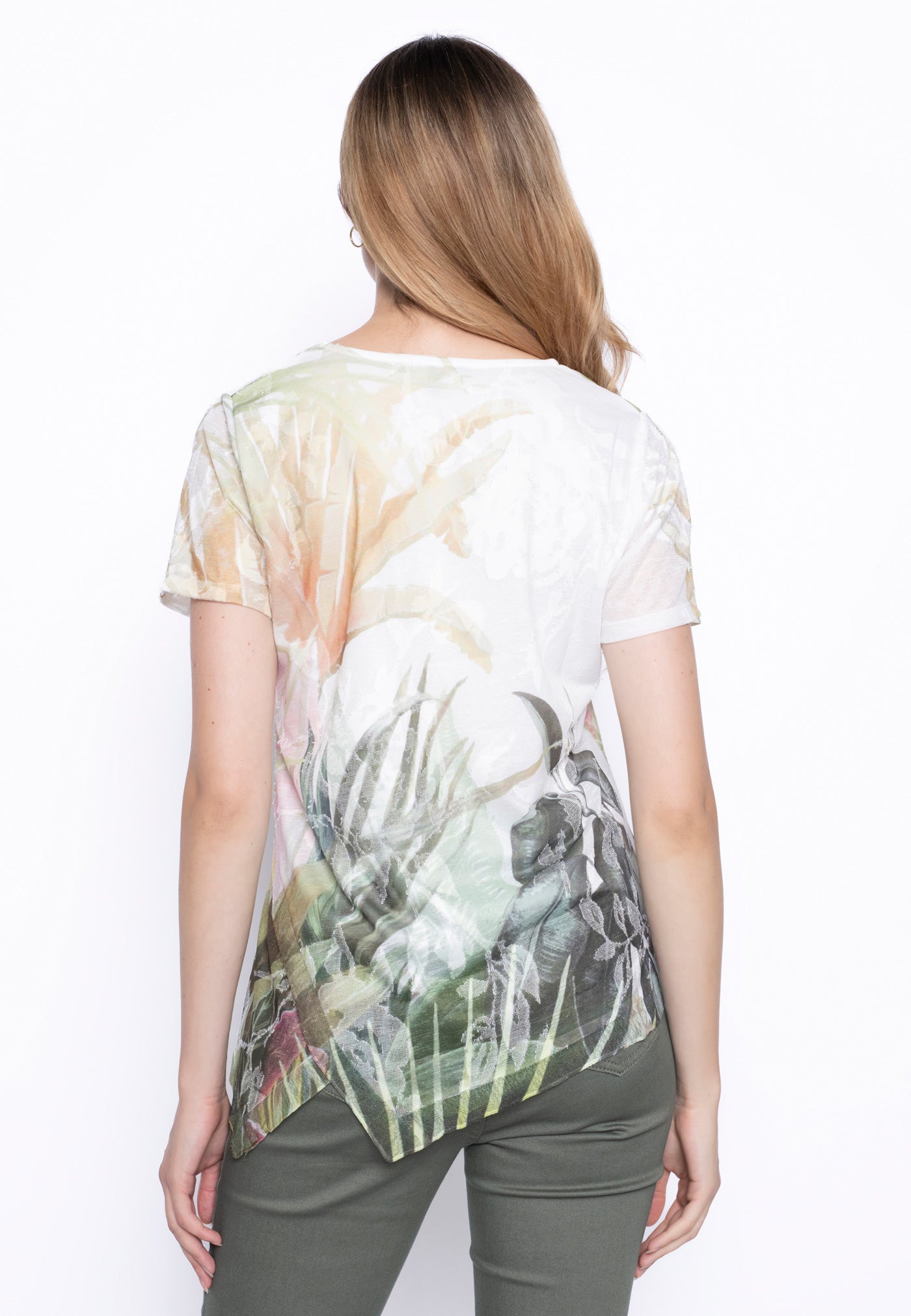 Floral Asymmetrical Hem Top