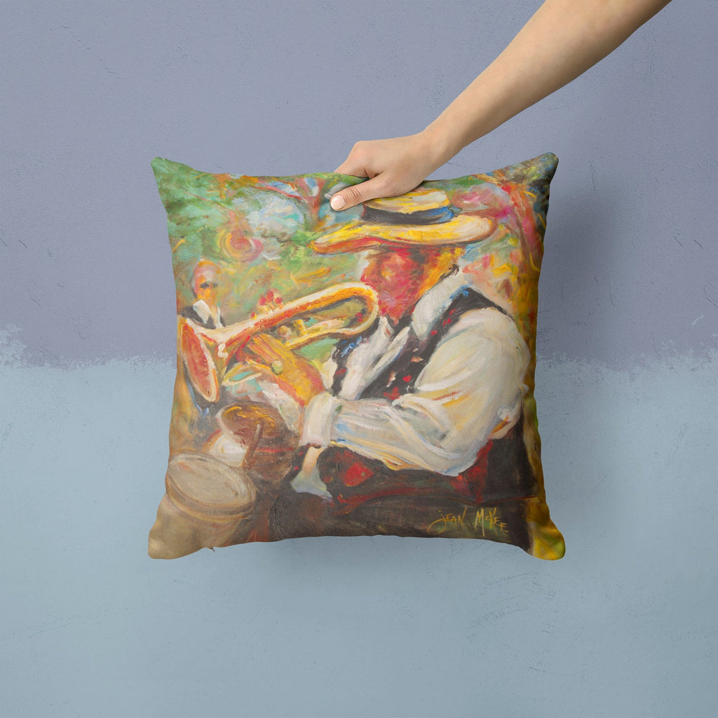 Jazz Trumpet Canvas Throw Pillow - 14x14 Decorative Pillow – Art for Your Home & Patio JMK1276PW1414