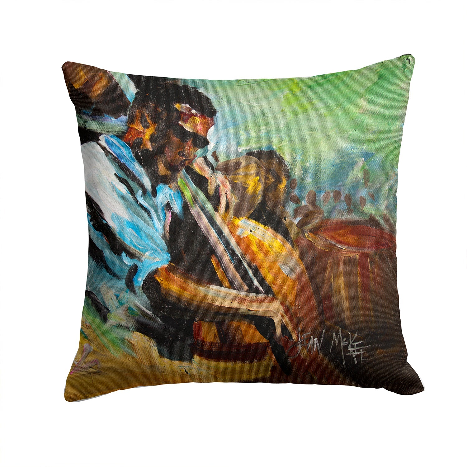 Jazz Bass Canvas Throw Pillow - 14x14 Decorative Pillow – Art for Your Home & Patio JMK1278PW1414