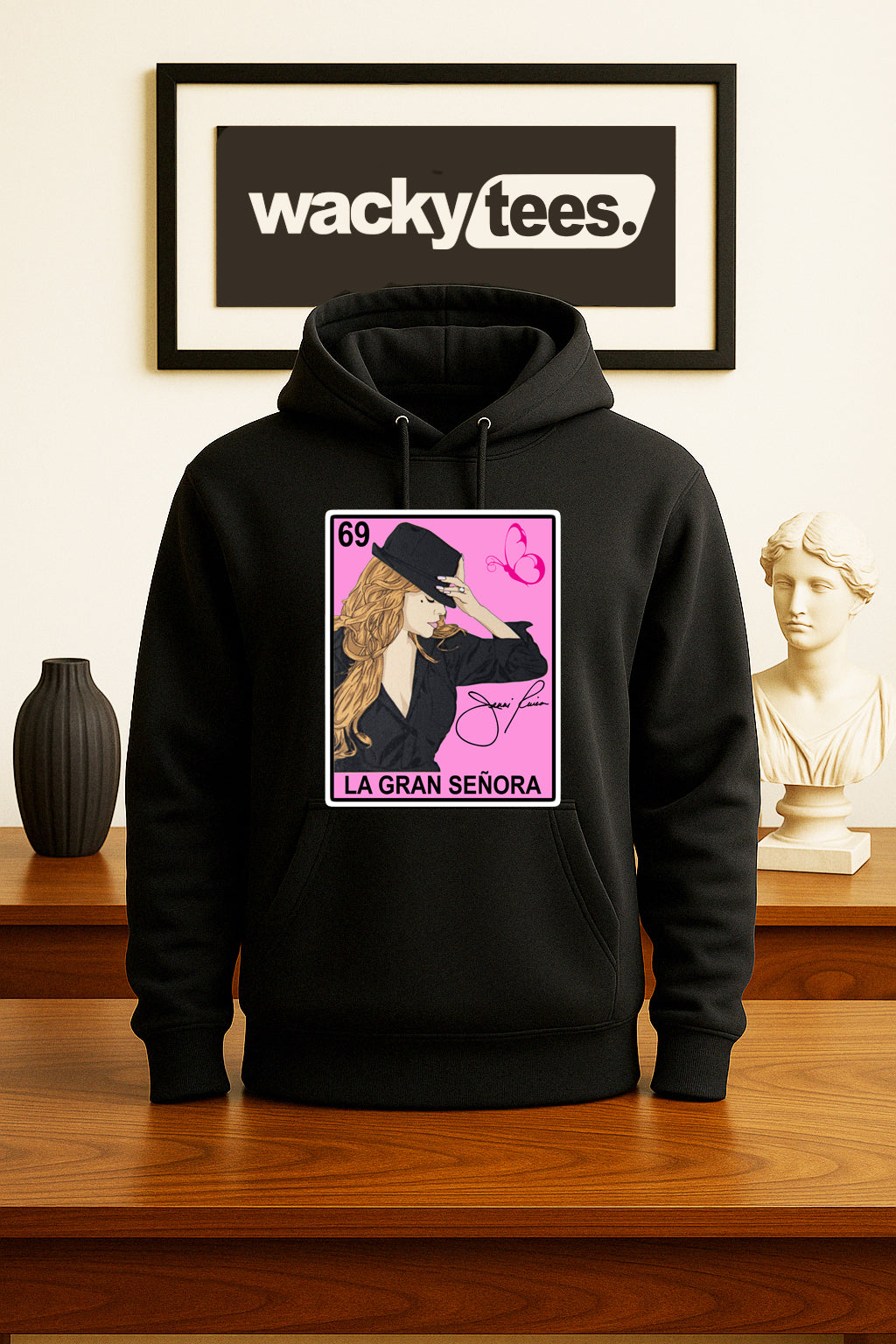 Jenni Rivera La Gran Senora Loteria Mexican Bingo Graphic Tee Shirt