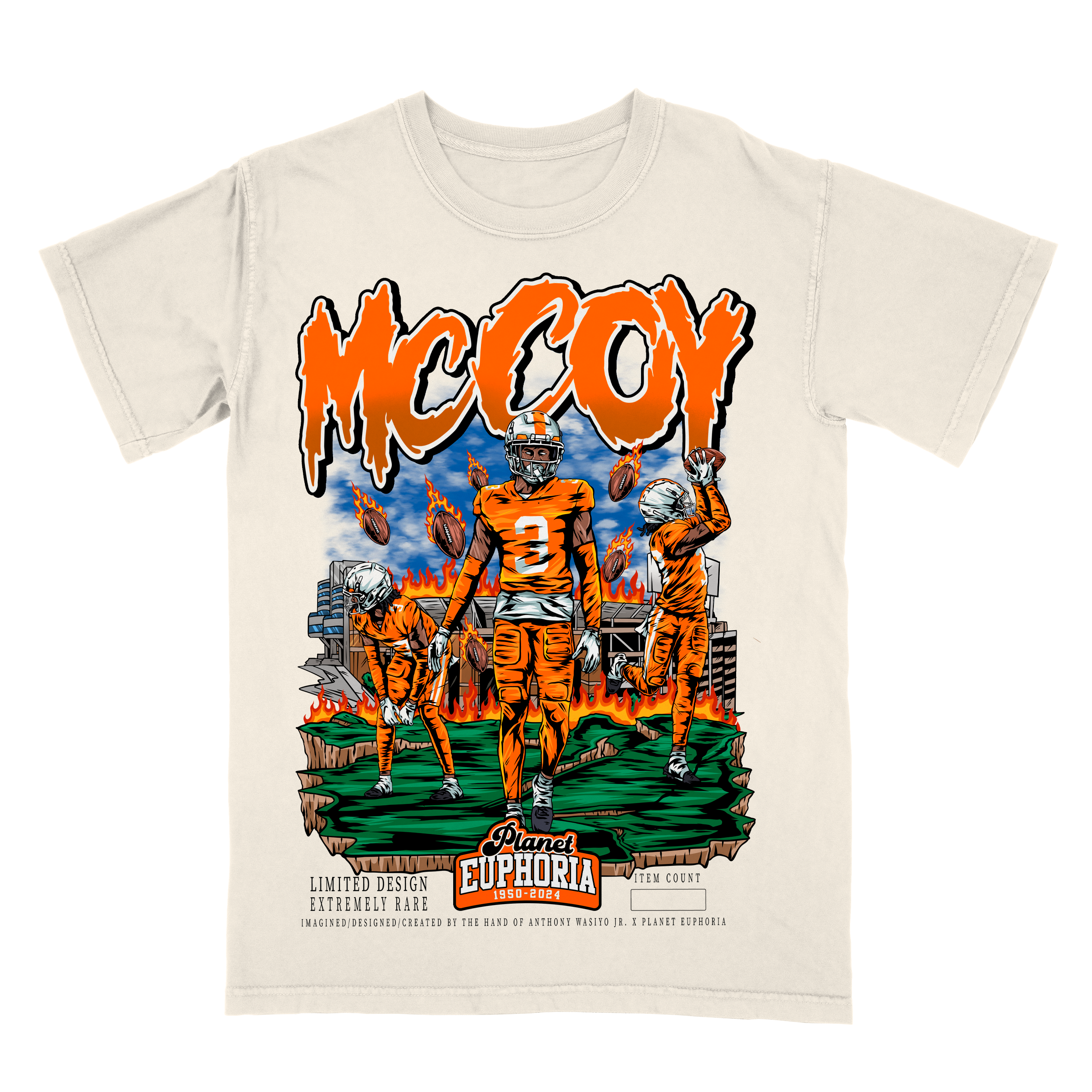 Jermod McCoy Limited Edition NFL Player Graphic T-Shirt