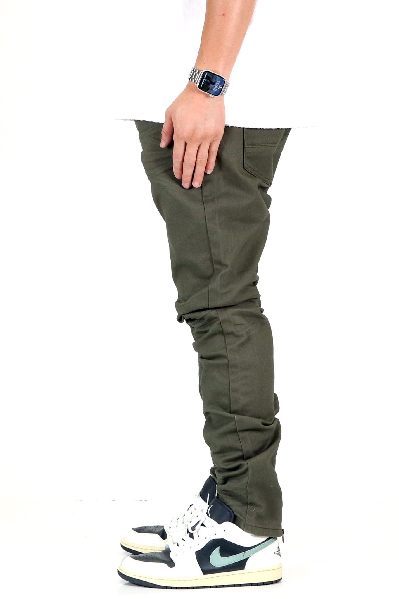 ROSEMONT Men's Premium Wax Coated Skinny Denim Pants