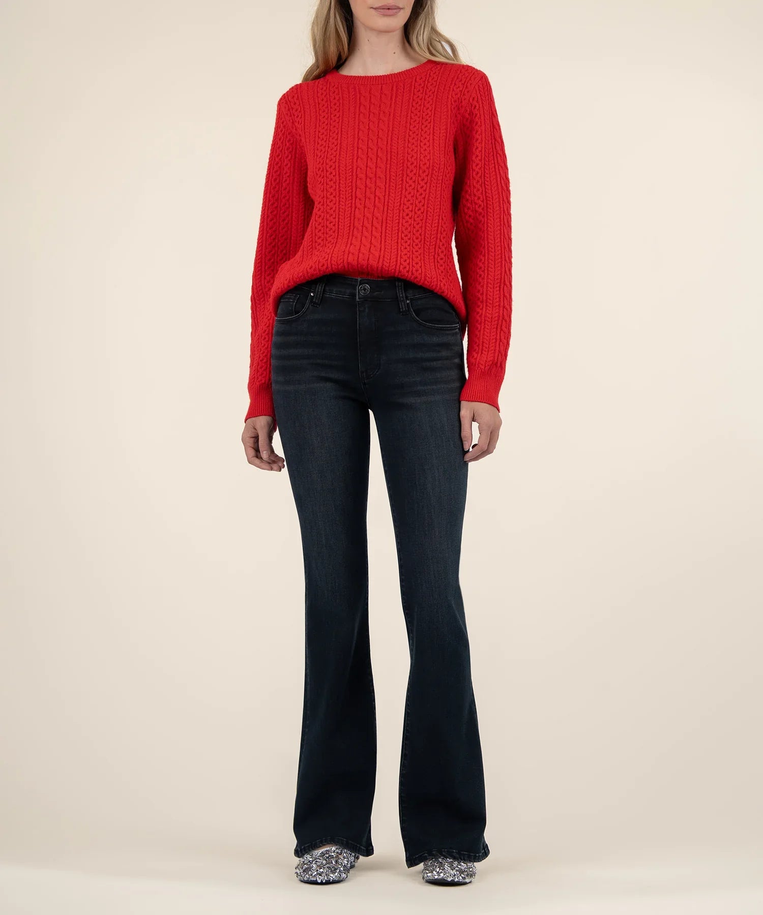 Emerson Scoop Neck Red Sweater