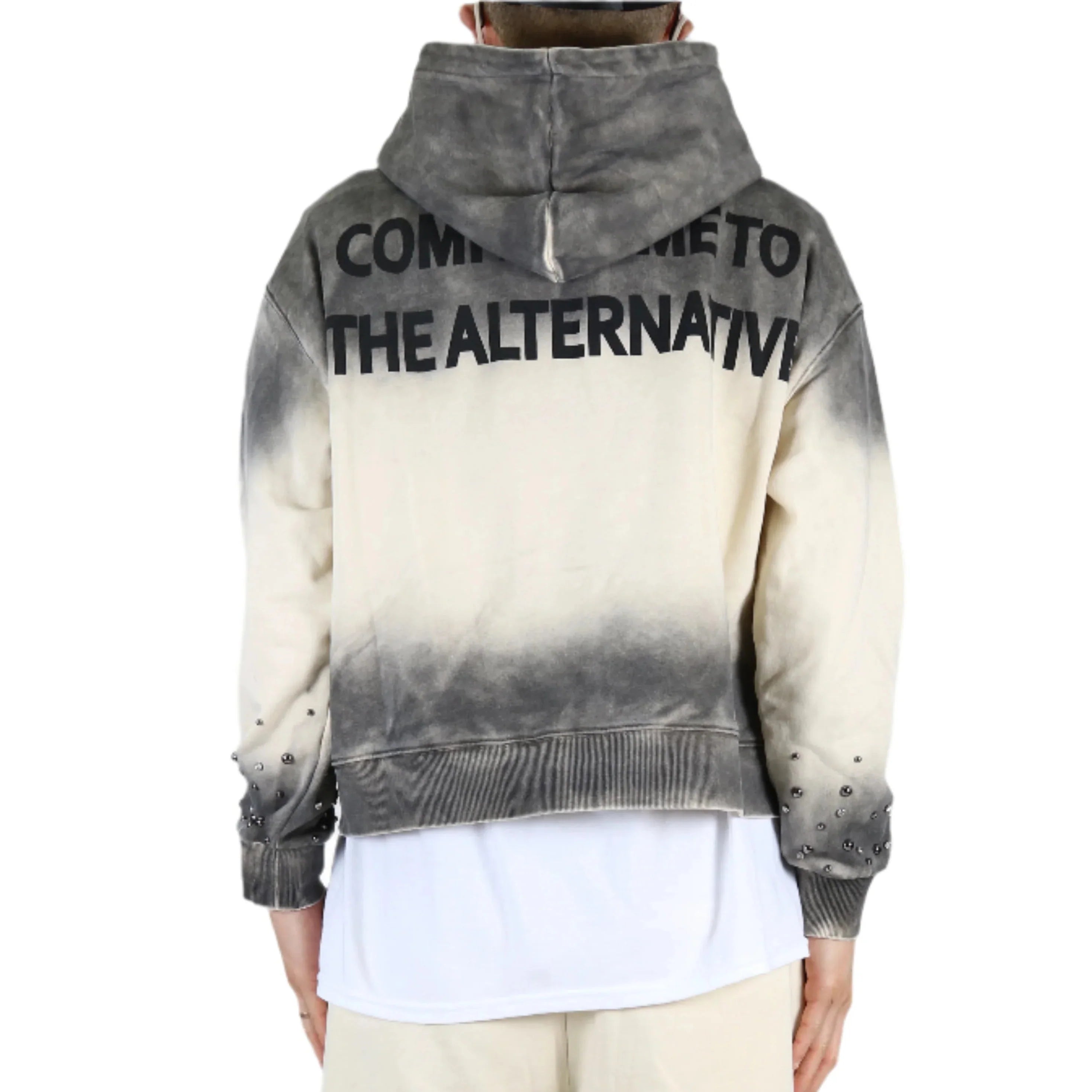 NOEL French Terry Long Sleeve Crop Top Full Zip Hoodie