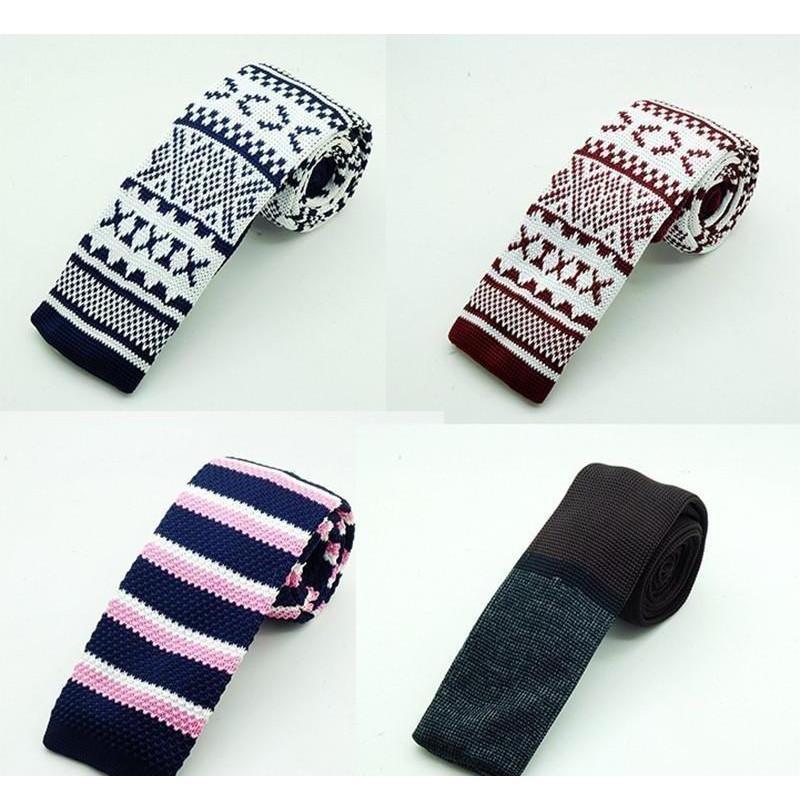 Knitted and Flat Collection Skinny Ties - 17 Colors & Styles