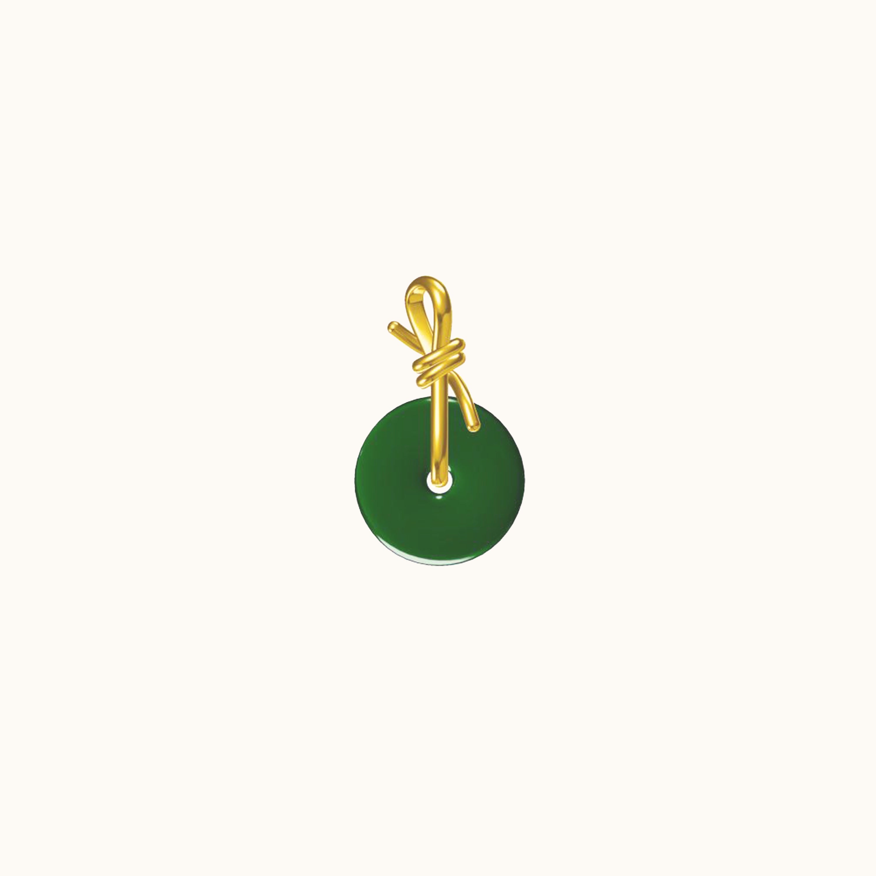 Knot Necklace with Green Jade