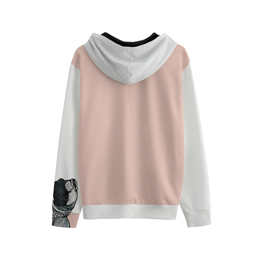 Koi Watercolor Sketch Rose Creme Unisex Cotton Pullover Hoodie