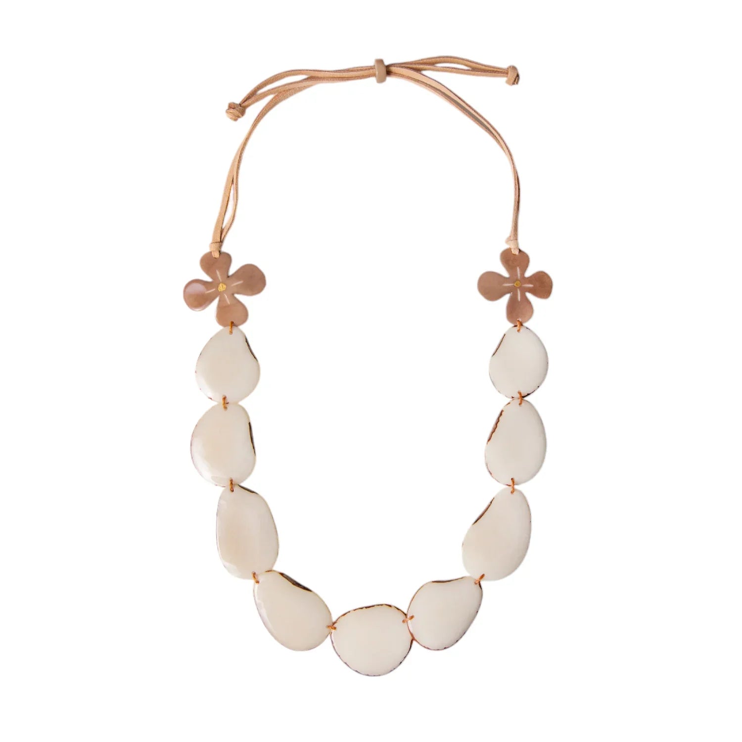 Tagua Camellia Flower Necklace