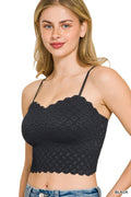 Seamless Lace Bralette with Removable Bra Pads