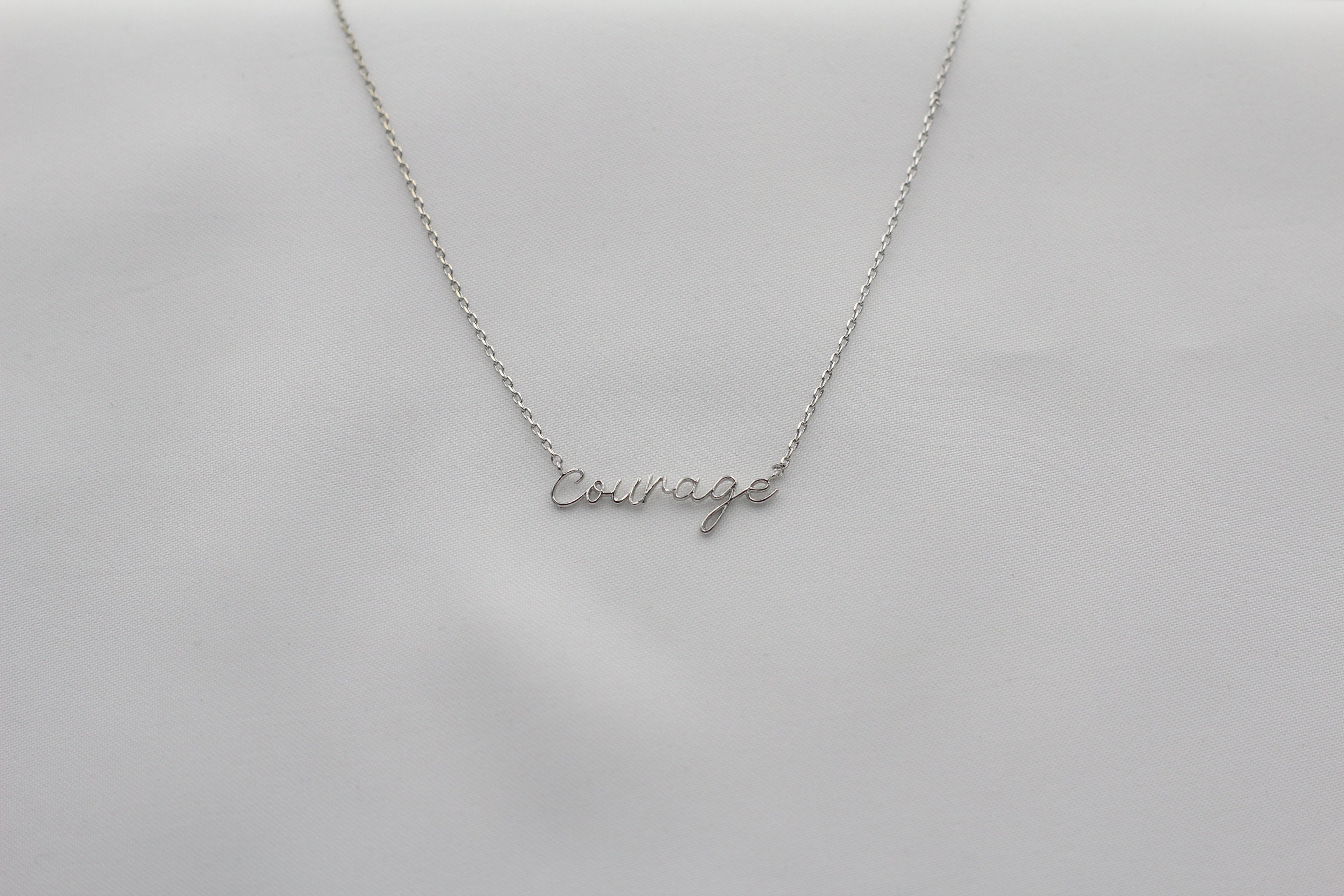 Courage Necklace - Dainty Script