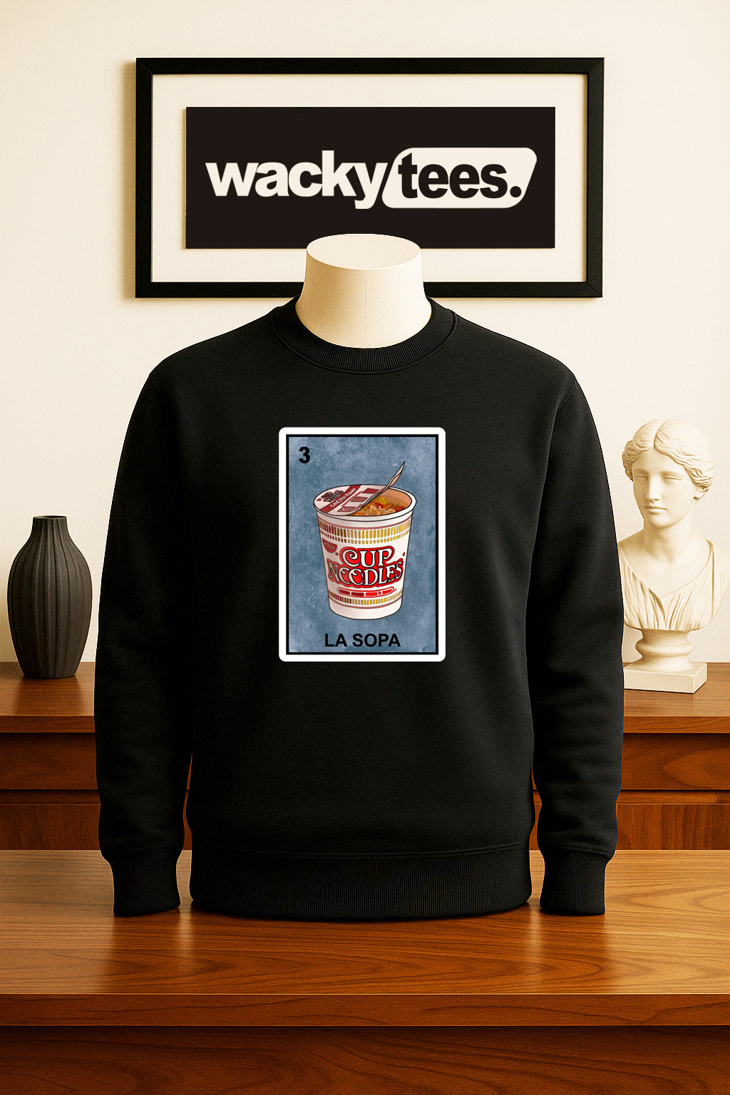 La Sopa Cup Noodles Loteria The Soup Mexican Bingo Graphic Tee Shirt