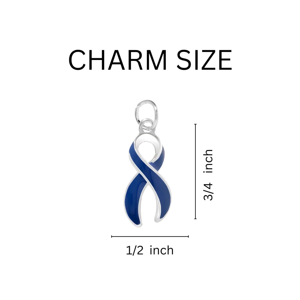 Large Dark Blue Ribbon Hanging Charms