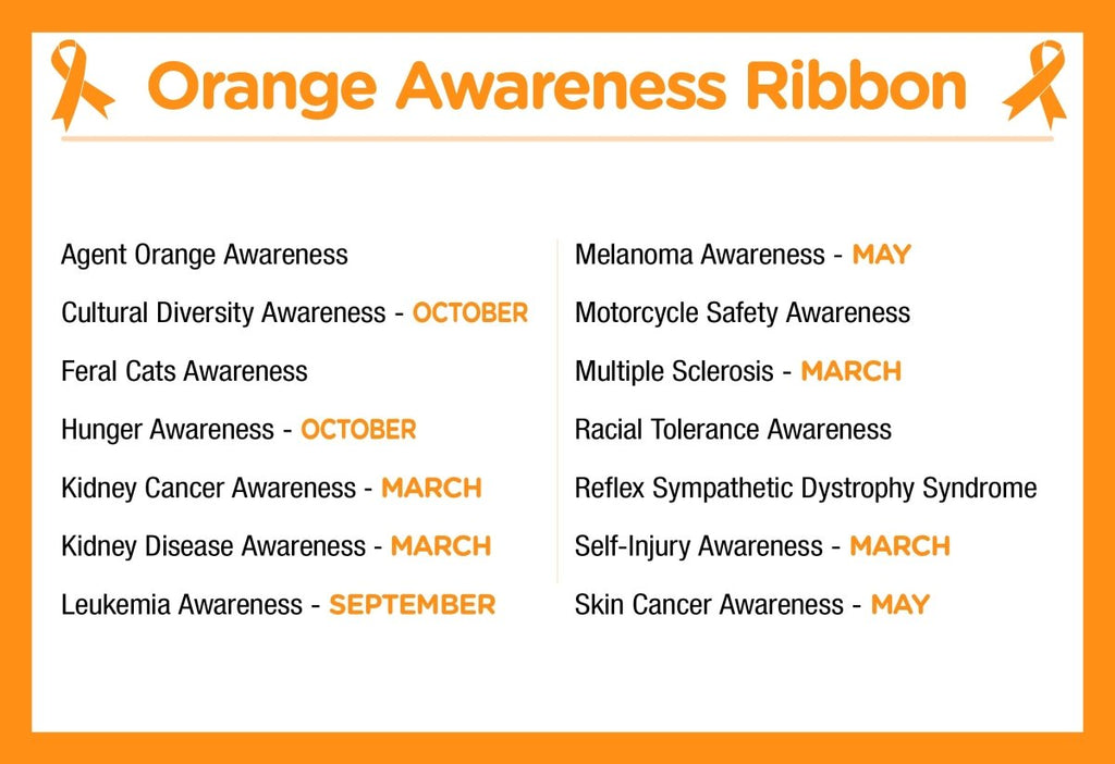 Large Orange Ribbon Charms