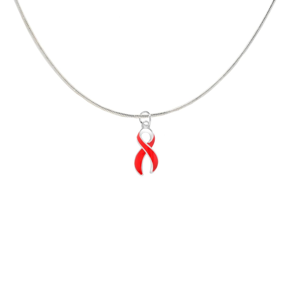 Large Red Ribbon Necklaces