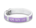 Lavender Ribbon Bangle Bracelets
