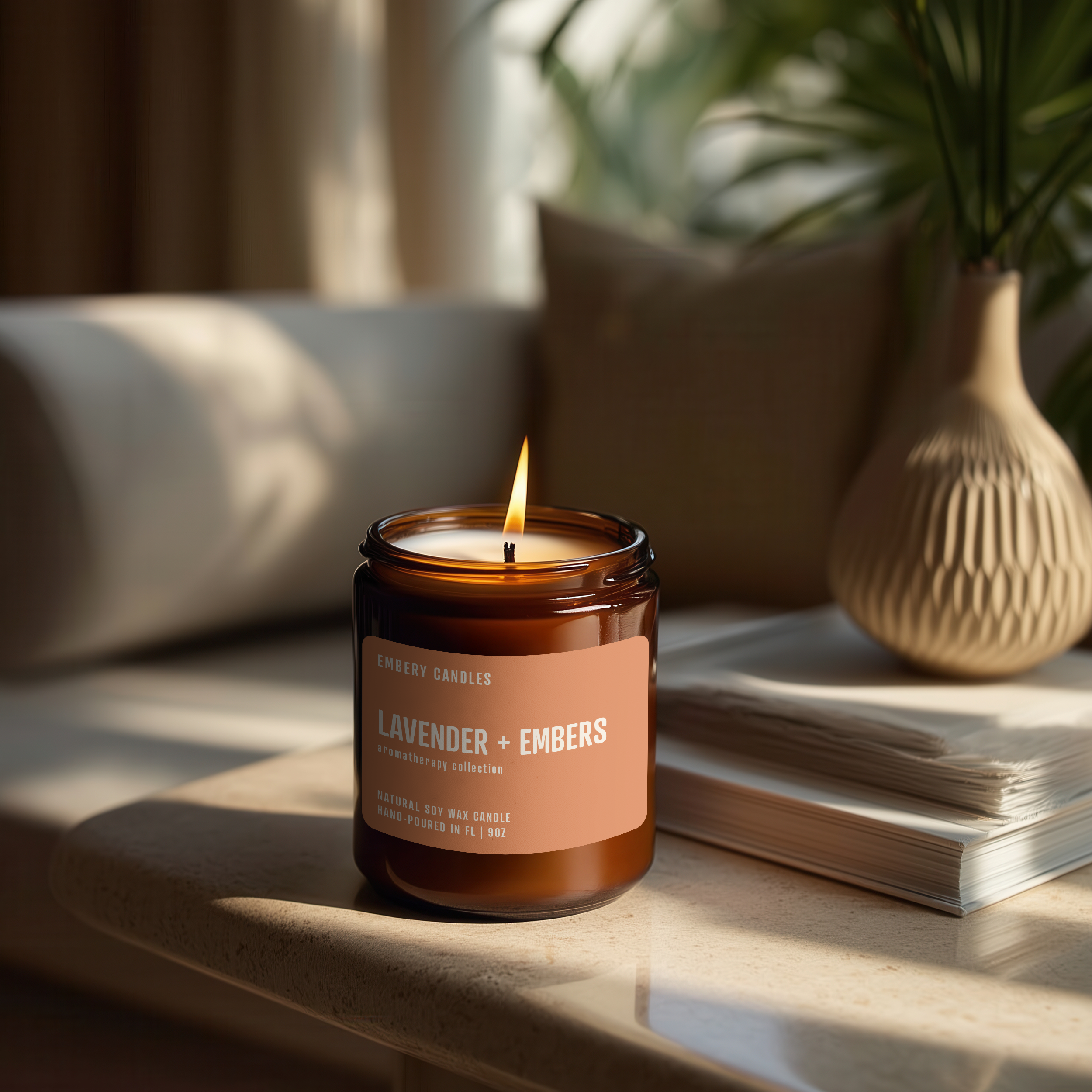 Lavender + Embers | Soy Wax Scented Candle