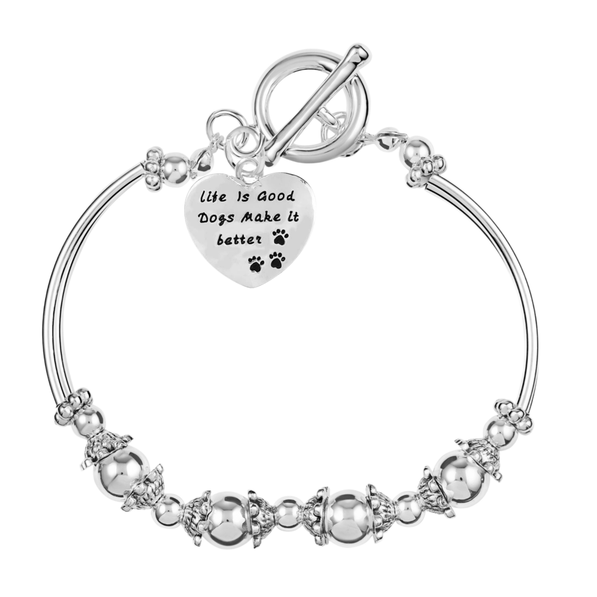 Life Is Good Dog Partial Beaded Bracelets