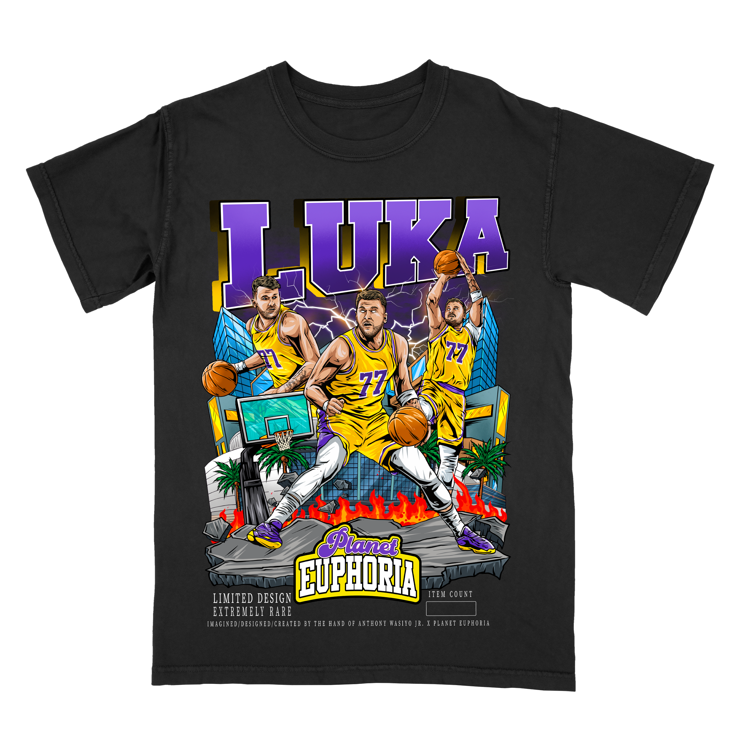 Luka Doncic V3 Limited Edition NBA Player Graphic T-Shirt